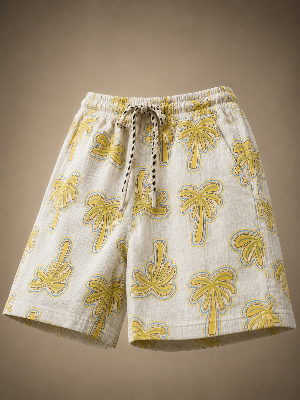 Yellow Palm Boys Co-ord Set – Half Sleeve Shirt & Pants