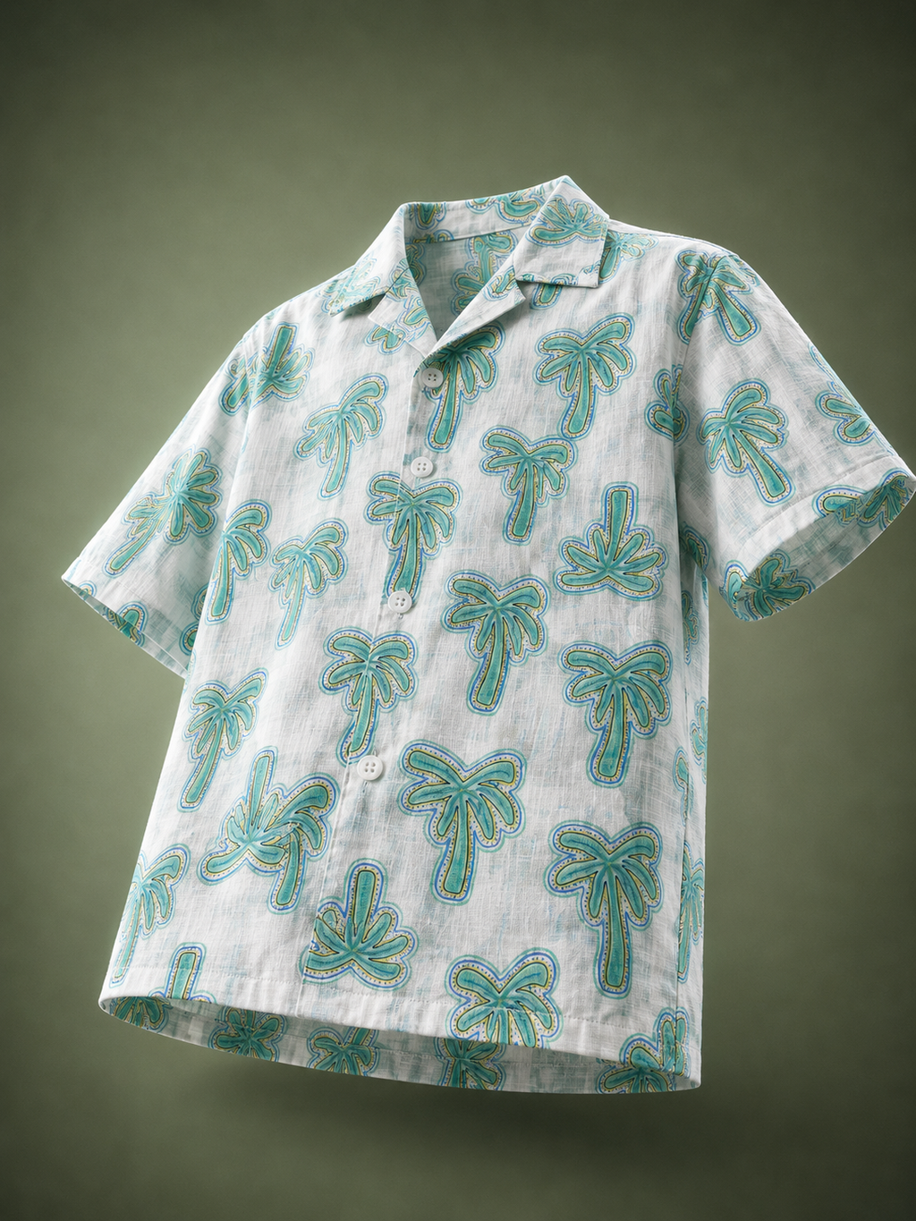 Palm Tree Boys Co-ord Set – Half Sleeve Shirt & Pants