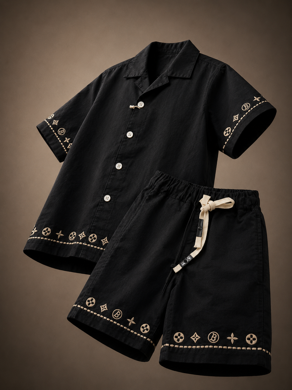 Black Boys Co-ord Set – Half Sleeve Shirt & Shorts