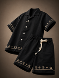 Black Boys Co-ord Set – Half Sleeve Shirt & Shorts