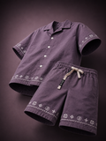 Lavender Boys Co-ord Set – Half Sleeve Shirt & Pants