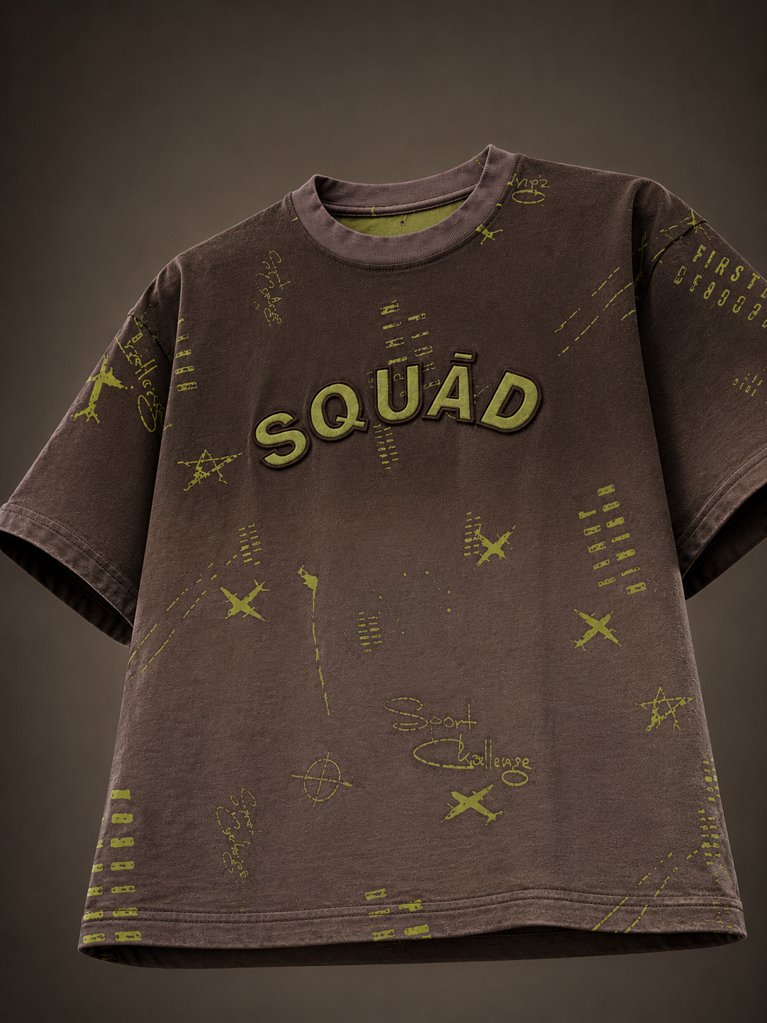 SQUAD Premium Boys Relaxed Fit T-Shirt – Olive Black