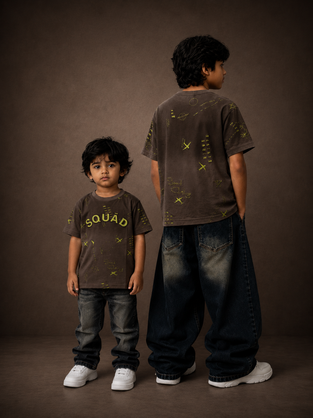 SQUAD Premium Boys Relaxed Fit T-Shirt – Olive Black